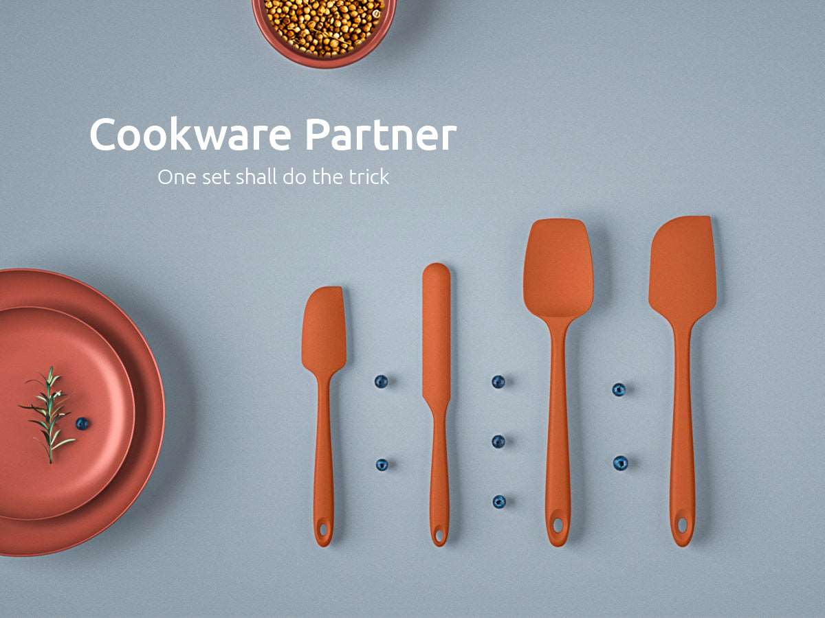 4PCS Silicone Kitchen Spatula Pastry Accessories ToolsClorah 4PCS Silicone Kitchen Spatula Pastry Accessories ToolsClorah