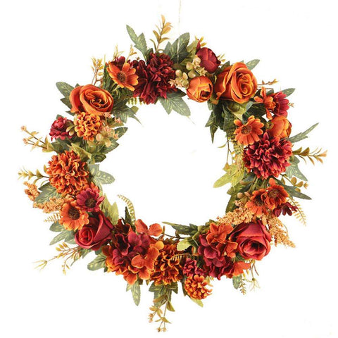 Crimson Rose Decoration Wreath Halloween Christmas Decoration Wedding Decoration Autumn Thanksgiving Decoration 45a Crimson Rose Decoration Wreath Halloween Christmas Decoration Wedding Decoration Autumn Thanksgiving Decoration 45a