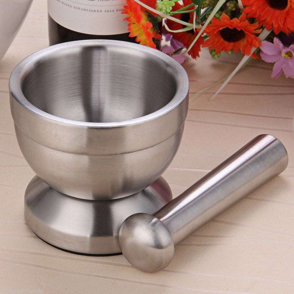 Double Stainless Steel Mortar & Pestle Double Stainless Steel Mortar & Pestle