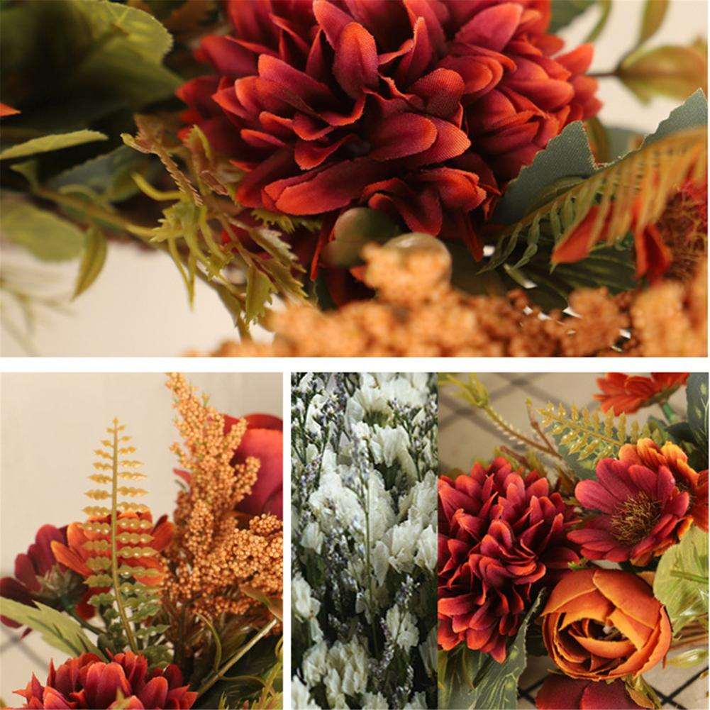 Crimson Rose Decoration Wreath Halloween Christmas Decoration Wedding Decoration Autumn Thanksgiving Decoration 45a Crimson Rose Decoration Wreath Halloween Christmas Decoration Wedding Decoration Autumn Thanksgiving Decoration 45a