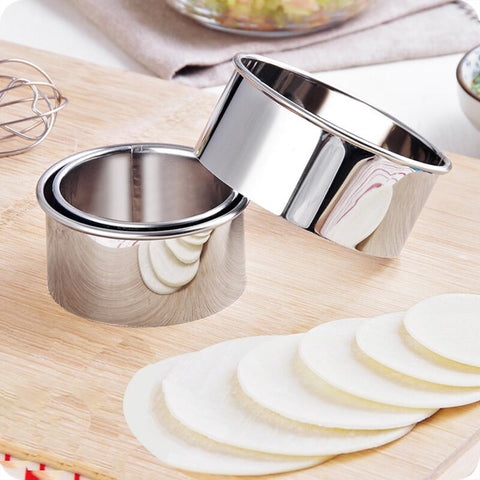3pcs /Set Stainless Steel Round Dumplings Molds Cutter Maker Cookie Cake Pastry Wrapper Dough Cutting Accessories Kitchen Gadget 3pcs /Set Stainless Steel Round Dumplings Molds Cutter Maker Cookie Cake Pastry Wrapper Dough Cutting Accessories Kitchen Gadget