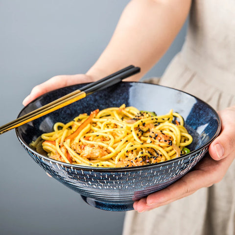Starry Thread Bowl Ceramic Ramen Bowl Large Soup Bowl Household Hat Bowl Salad Bowl European Tableware Open Bowl Starry Thread Bowl Ceramic Ramen Bowl Large Soup Bowl Household Hat Bowl Salad Bowl European Tableware Open Bowl