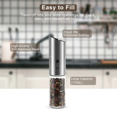 USB Rechargeable Electric Salt And Pepper Grinder USB Rechargeable Electric Salt And Pepper Grinder