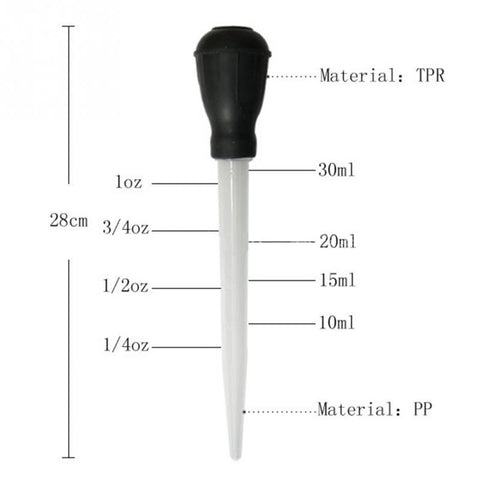 30ml 28cm New Kitchen Cooking Gadgets Turkey Oil Dropper Chicken Barbecue Food Baster  Clear Tube Pipe #3 30ml 28cm New Kitchen Cooking Gadgets Turkey Oil Dropper Chicken Barbecue Food Baster  Clear Tube Pipe #3