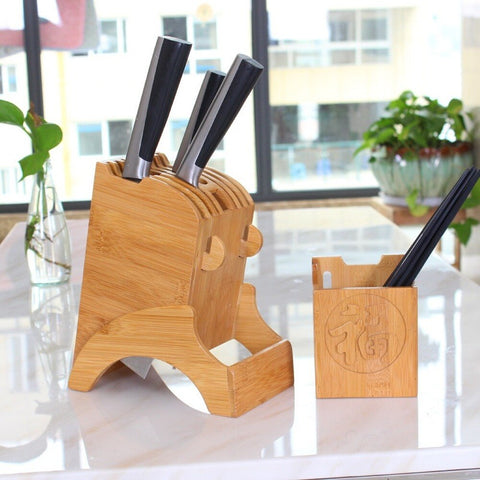 Wood Kitchen Knife Block Wood Kitchen Knife Block