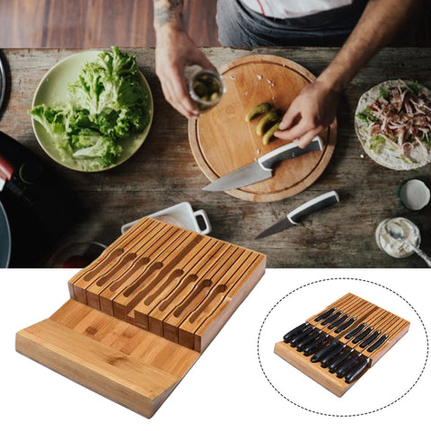 Multifunctional in Drawer 15-Slot Knife Organizer Multifunctional in Drawer 15-Slot Knife Organizer