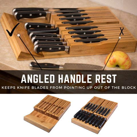 Multifunctional in Drawer 15-Slot Knife Organizer Multifunctional in Drawer 15-Slot Knife Organizer