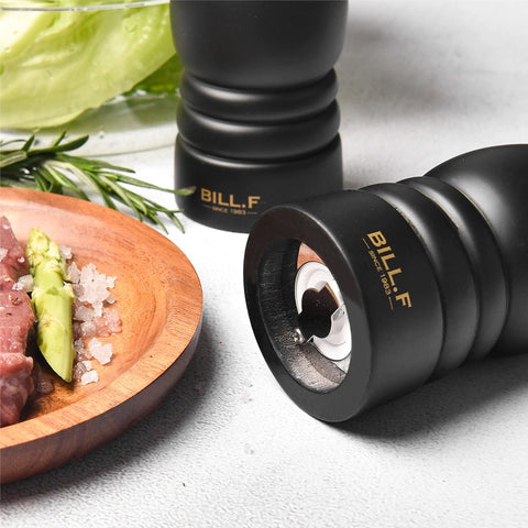 Wood Salt & Pepper Mills with Adjustable Ceramic Rotor Wood Salt & Pepper Mills with Adjustable Ceramic Rotor
