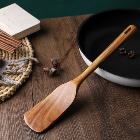 Non Stick Wooden Spatula Slotted Turner SetClorah Non Stick Wooden Spatula Slotted Turner SetClorah