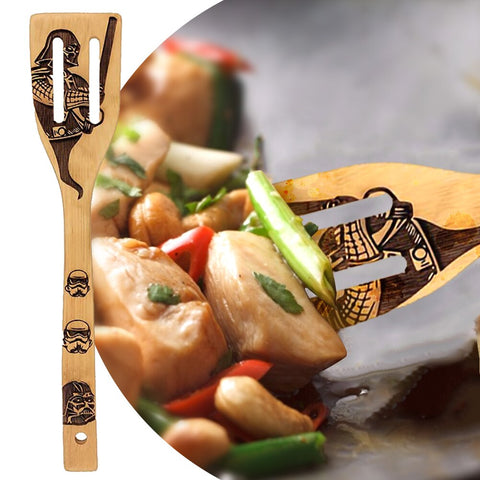 5Pcs Halloween Bamboo Slotted Spoon Set 5Pcs Halloween Bamboo Slotted Spoon Set