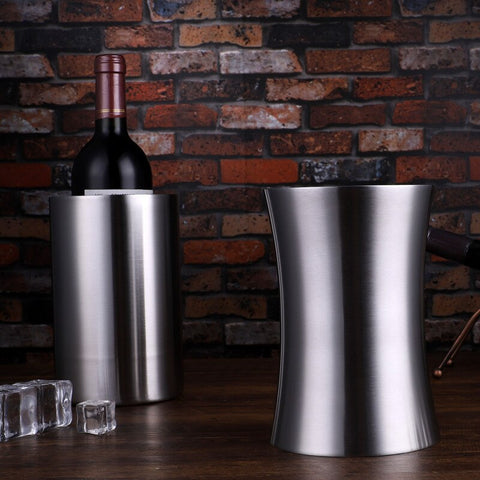 Stainless Steel Double Wall Ice Bucket Stainless Steel Double Wall Ice Bucket