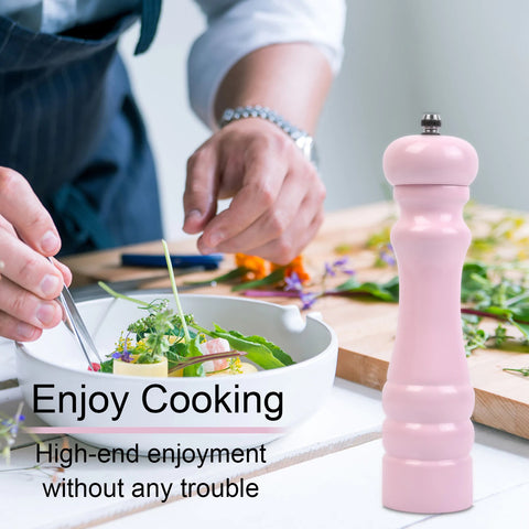 Rubber Wood Salt & Pepper Mills Spray Light Pink Color Rubber Wood Salt & Pepper Mills Spray Light Pink Color
