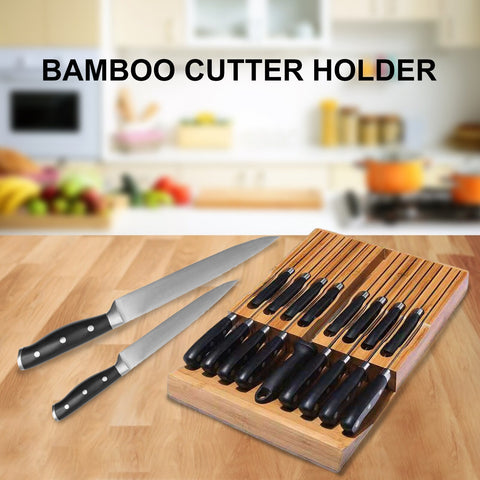 Multifunctional in Drawer 15-Slot Knife Organizer Multifunctional in Drawer 15-Slot Knife Organizer