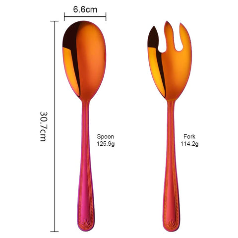 Stainless Steel Big Salad Spoon Fork Set Stainless Steel Big Salad Spoon Fork Set