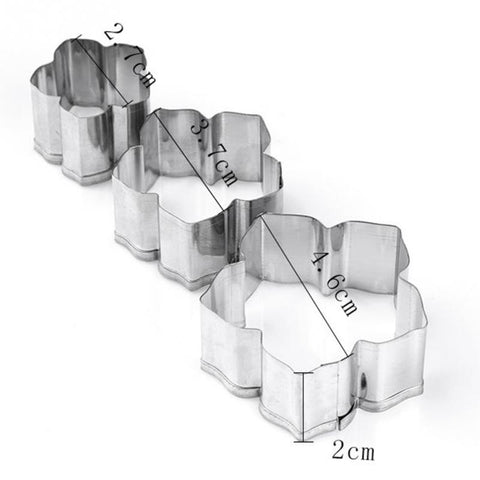 3pcs Cookie Stainless Steel Tool Petal Flower Fondant Mould Mold Set Biscuit Cutter Cake Baking Decorating Kit Pastry 3pcs Cookie Stainless Steel Tool Petal Flower Fondant Mould Mold Set Biscuit Cutter Cake Baking Decorating Kit Pastry
