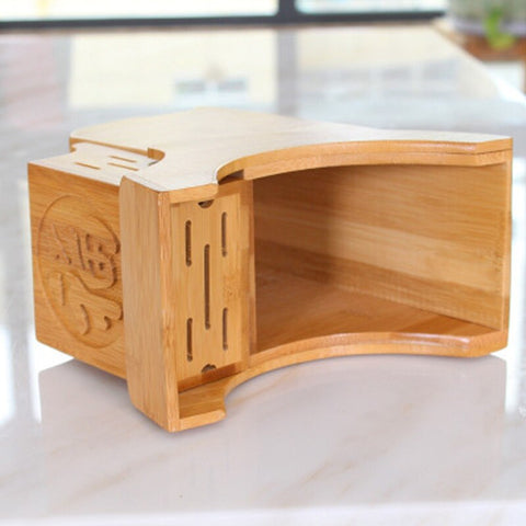Bamboo Knife Block Stand Bamboo Knife Block Stand