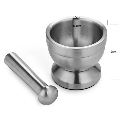 Double Stainless Steel Mortar & Pestle Double Stainless Steel Mortar & Pestle