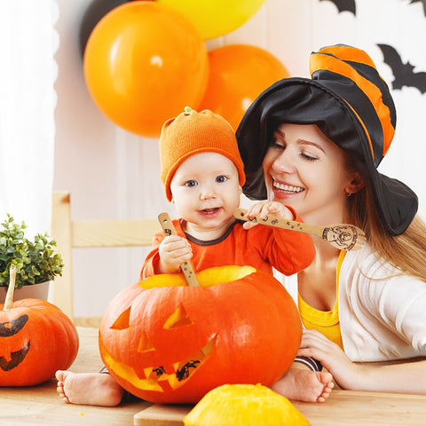 5Pcs Halloween Bamboo Slotted Spoon Set 5Pcs Halloween Bamboo Slotted Spoon Set