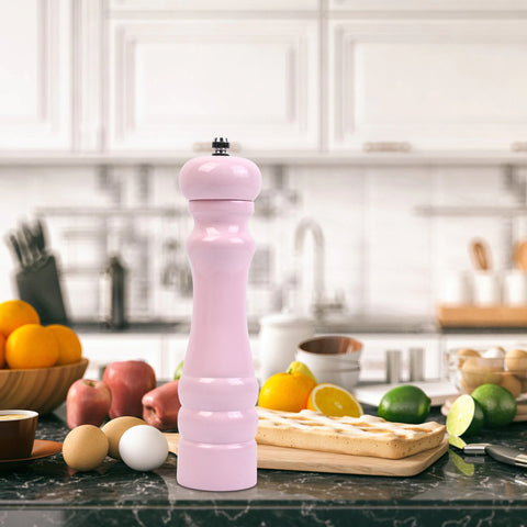 Rubber Wood Salt & Pepper Mills Spray Light Pink Color Rubber Wood Salt & Pepper Mills Spray Light Pink Color