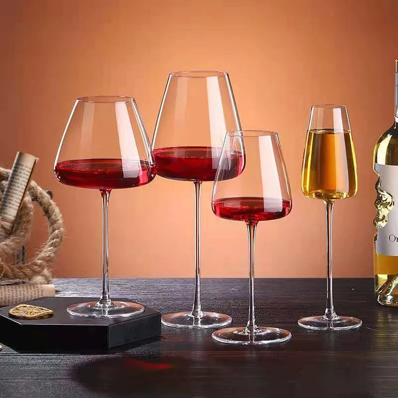 Red Wine Glasses Champagne Glass Wine Glasses Hand Blown Thin Rim,Long –  Clorah