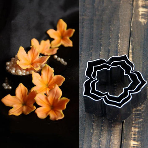 3pcs Cookie Stainless Steel Tool Petal Flower Fondant Mould Mold Set Biscuit Cutter Cake Baking Decorating Kit Pastry 3pcs Cookie Stainless Steel Tool Petal Flower Fondant Mould Mold Set Biscuit Cutter Cake Baking Decorating Kit Pastry
