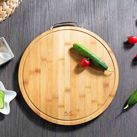 OTHERHOUSE Kitchen Round Wood Cutting Board Thicken Bamboo Chopping Board Block Cutting Mat Pizza Sushi Bread Tray Kitchen Tools OTHERHOUSE Kitchen Round Wood Cutting Board Thicken Bamboo Chopping Board Block Cutting Mat Pizza Sushi Bread Tray Kitchen Tools