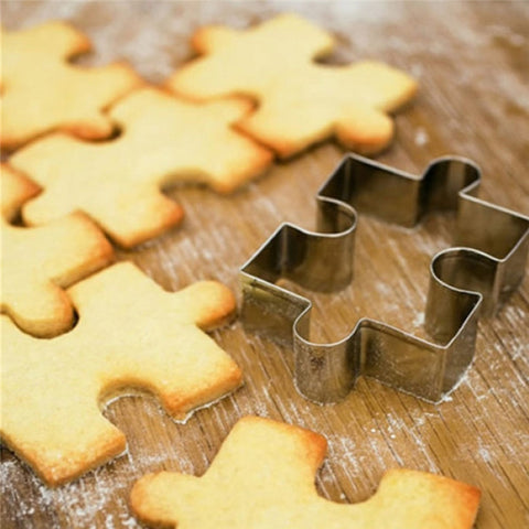TTLIFE 4Pcs/set 3D Puzzle Shape Cookie Cutter Stainless Steel Cookie Toast Cutter DIY Biscuit Dessert Bakeware Cake Fondant Mold TTLIFE 4Pcs/set 3D Puzzle Shape Cookie Cutter Stainless Steel Cookie Toast Cutter DIY Biscuit Dessert Bakeware Cake Fondant Mold