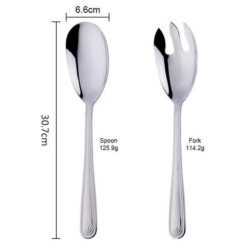 Stainless Steel Big Salad Spoon Fork Set Stainless Steel Big Salad Spoon Fork Set