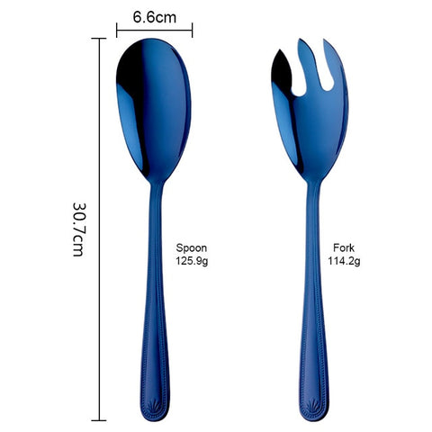 Stainless Steel Big Salad Spoon Fork Set Stainless Steel Big Salad Spoon Fork Set