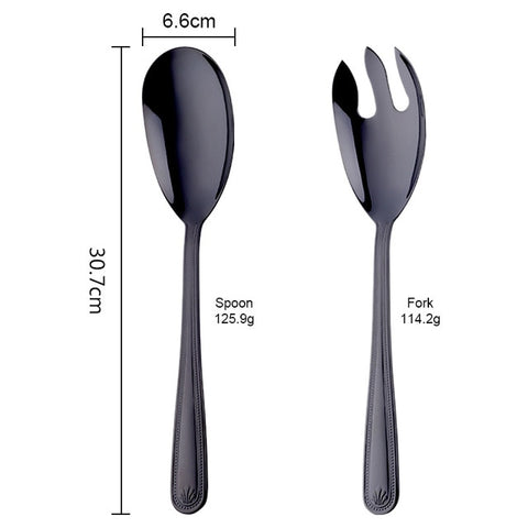 Stainless Steel Big Salad Spoon Fork Set Stainless Steel Big Salad Spoon Fork Set