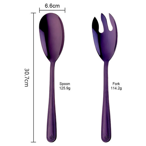 Stainless Steel Big Salad Spoon Fork Set Stainless Steel Big Salad Spoon Fork Set