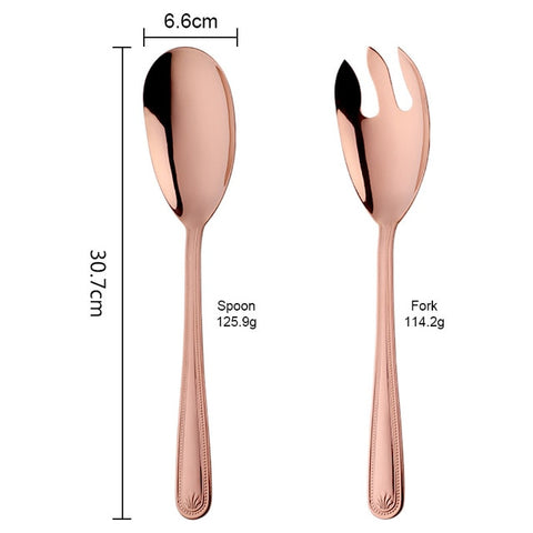 Stainless Steel Big Salad Spoon Fork Set Stainless Steel Big Salad Spoon Fork Set