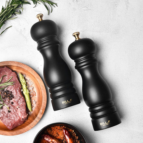 Wood Salt & Pepper Mills with Adjustable Ceramic Rotor Wood Salt & Pepper Mills with Adjustable Ceramic Rotor