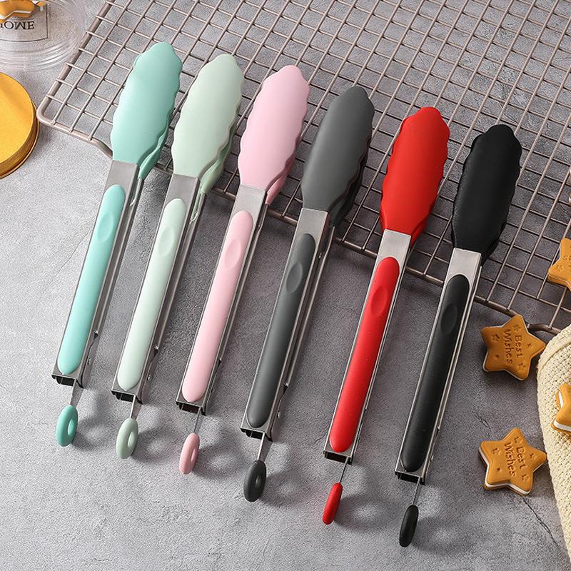 4Pcs 11 Inch Kitchen Tongs Stainless Steel Food Tongs Cooking