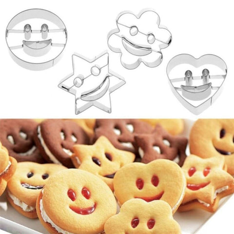 4pcs/set Cookie Cutter Molds Aluminum DIY Star Heart Biscuit Molds Fondant Pastry Decorating Baking Kitchen Tools 4pcs/set Cookie Cutter Molds Aluminum DIY Star Heart Biscuit Molds Fondant Pastry Decorating Baking Kitchen Tools