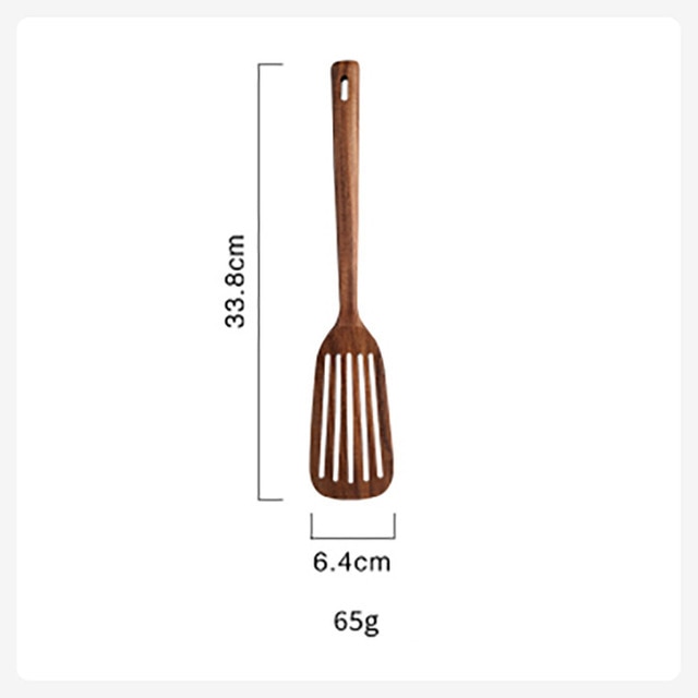 Non Stick Wooden Spatula Slotted Turner SetClorah Non Stick Wooden Spatula Slotted Turner SetClorah