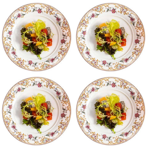 4pcs set, 8inch, fine bone china platter, porcelain dinner plates set, ceramic  dinnerware set plates, kitchen plate flatter 4pcs set, 8inch, fine bone china platter, porcelain dinner plates set, ceramic  dinnerware set plates, kitchen plate flatter