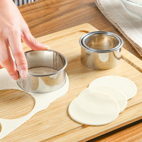 3pcs /Set Stainless Steel Round Dumplings Molds Cutter Maker Cookie Cake Pastry Wrapper Dough Cutting Accessories Kitchen Gadget 3pcs /Set Stainless Steel Round Dumplings Molds Cutter Maker Cookie Cake Pastry Wrapper Dough Cutting Accessories Kitchen Gadget