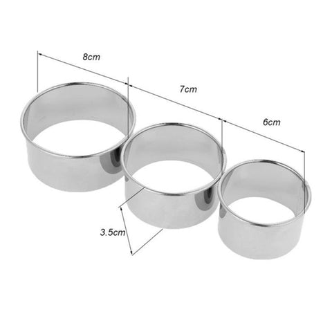 3pcs /Set Stainless Steel Round Dumplings Molds Cutter Maker Cookie Cake Pastry Wrapper Dough Cutting Accessories Kitchen Gadget 3pcs /Set Stainless Steel Round Dumplings Molds Cutter Maker Cookie Cake Pastry Wrapper Dough Cutting Accessories Kitchen Gadget