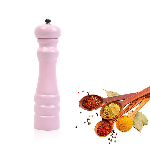 Rubber Wood Salt & Pepper Mills Spray Light Pink Color Rubber Wood Salt & Pepper Mills Spray Light Pink Color