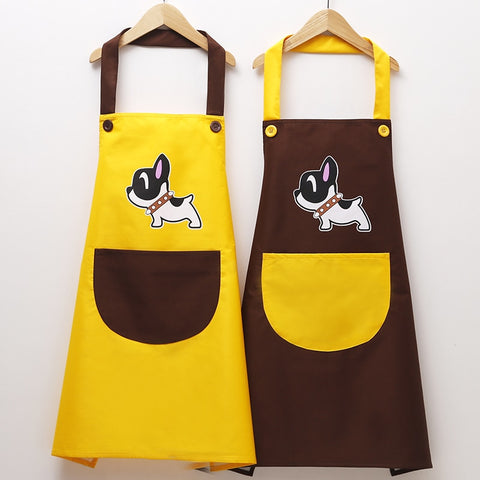 Cute Dog Waterproof And Oil-proof Apron Cute Dog Waterproof And Oil-proof Apron