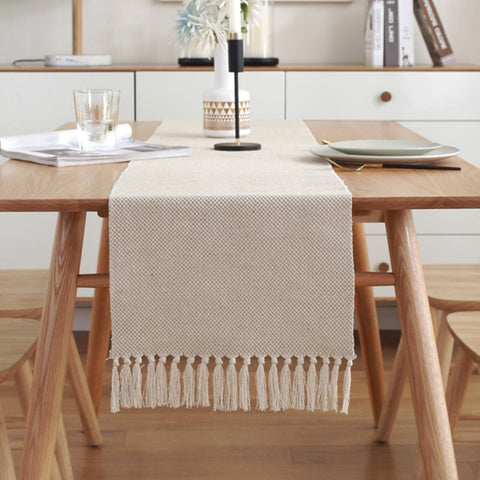 Linen Hand-Woven Tablecloth Decoration Linen Hand-Woven Tablecloth Decoration