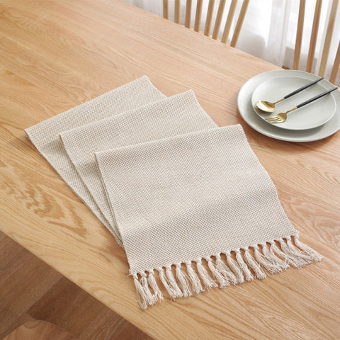 Linen Hand-Woven Tablecloth Decoration Linen Hand-Woven Tablecloth Decoration