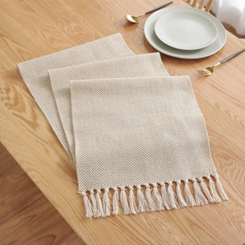 Linen Hand-Woven Tablecloth Decoration Linen Hand-Woven Tablecloth Decoration