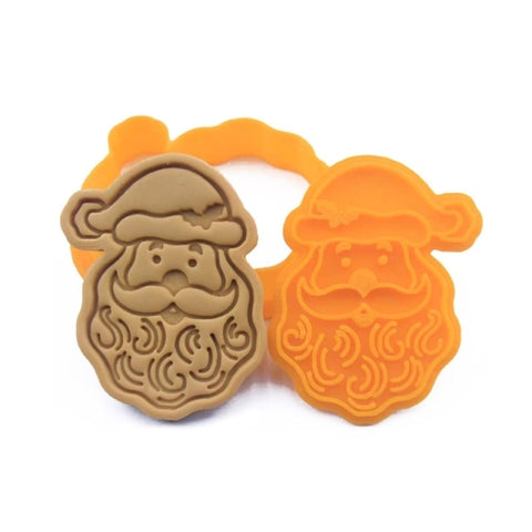 Christmas Santa Claus Shape 3D Pressable Stamped Embossed Biscuit Cookie Cutters Mold Kitchen Bakeware Tool Christmas Santa Claus Shape 3D Pressable Stamped Embossed Biscuit Cookie Cutters Mold Kitchen Bakeware Tool
