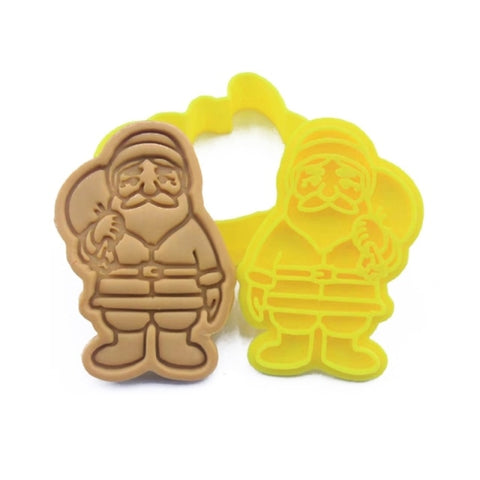 Christmas Santa Claus Shape 3D Pressable Stamped Embossed Biscuit Cookie Cutters Mold Kitchen Bakeware Tool Christmas Santa Claus Shape 3D Pressable Stamped Embossed Biscuit Cookie Cutters Mold Kitchen Bakeware Tool
