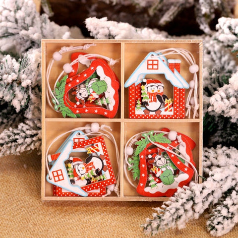 Snowflakes Wooden Pendants Xmas Decorations Snowflakes Wooden Pendants Xmas Decorations
