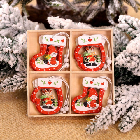 Snowflakes Wooden Pendants Xmas Decorations Snowflakes Wooden Pendants Xmas Decorations