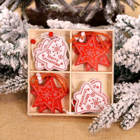 Snowflakes Wooden Pendants Xmas Decorations Snowflakes Wooden Pendants Xmas Decorations