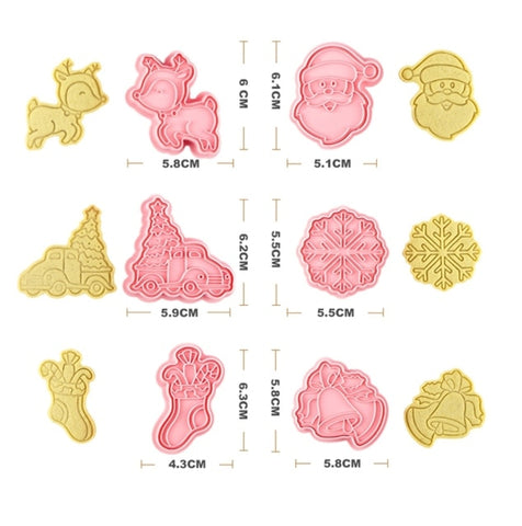 DIY 3D Christmas Cookie Cutters Cartoon Biscoito Mould Cookie Cutter Set ABS Christmas Baking Mould Cookie Decorating Tools DIY 3D Christmas Cookie Cutters Cartoon Biscoito Mould Cookie Cutter Set ABS Christmas Baking Mould Cookie Decorating Tools